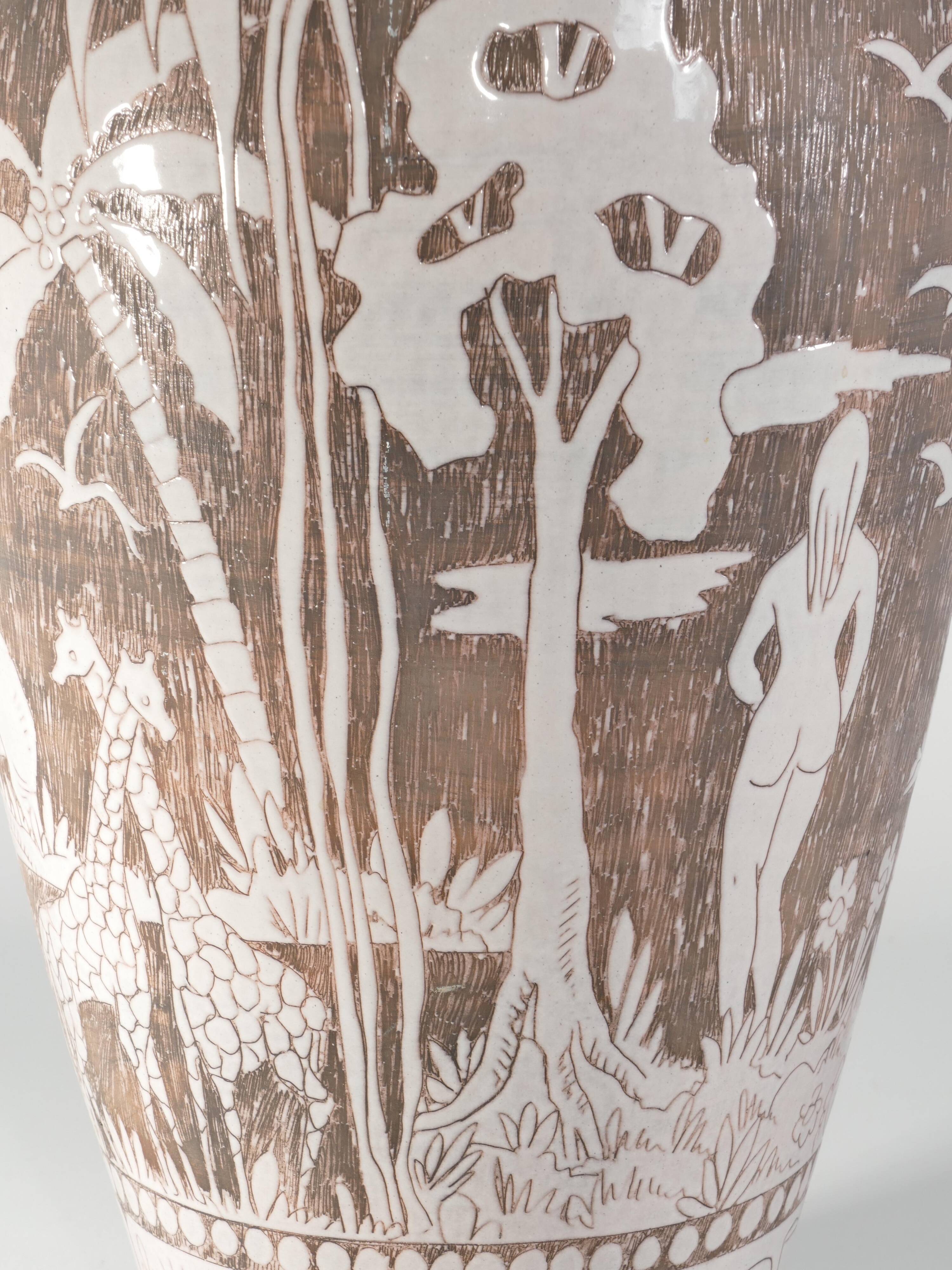 Mid-Century Modern Ceramic Floor Vase by Sven Törngren, Törngren's pottery