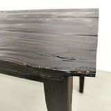 Large 1950s Farm Table in Burnt Wood (Shou Sugi Ban) – L245 cm