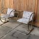 Vintage brass bench, 1960s