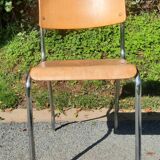 Vintage chair made of tube and wood