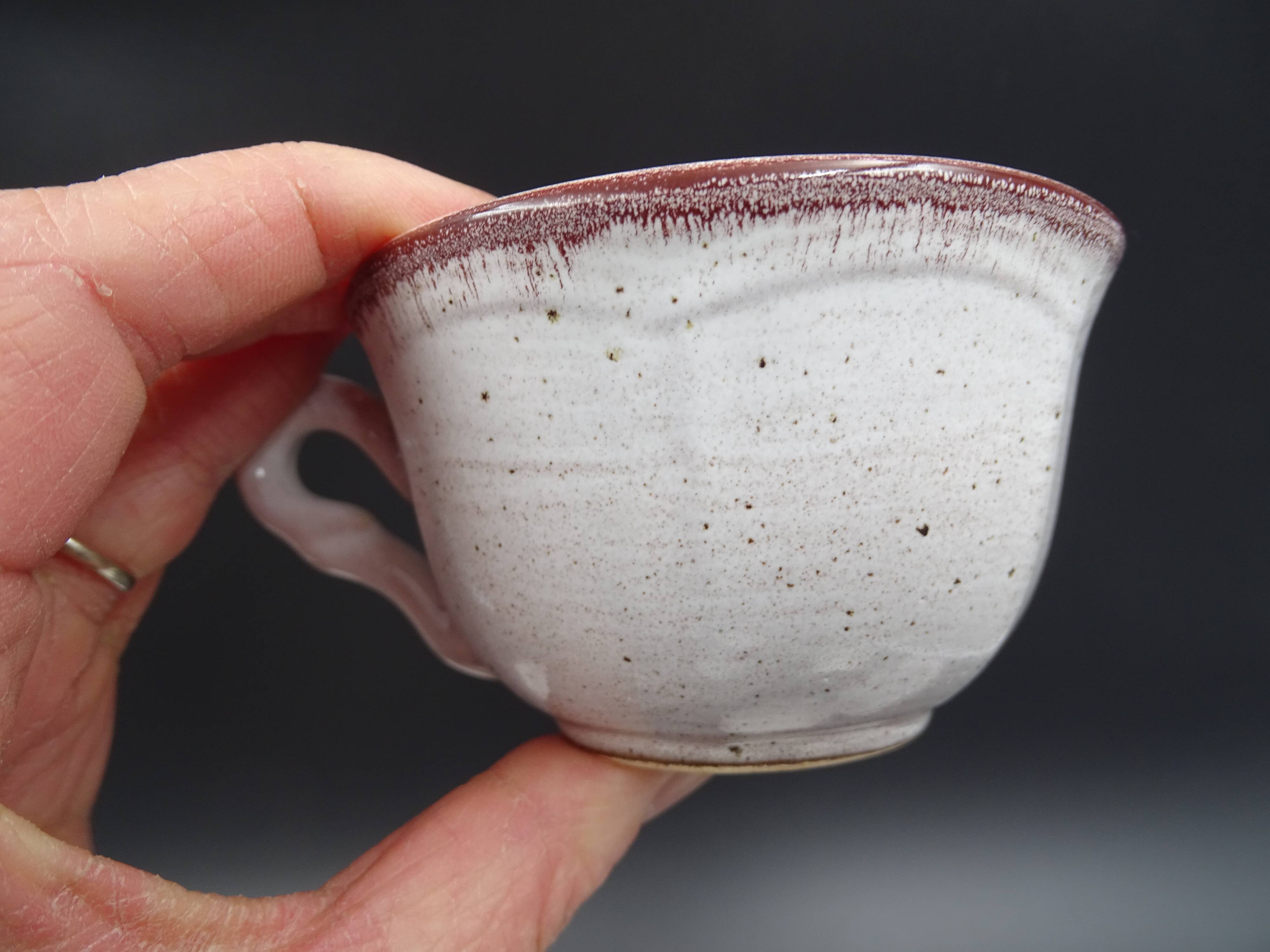Set of 10 tea cups or coffee Niderviller model Cassandra - Flower decoration