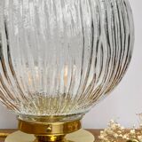 Vintage glass globe table lamp