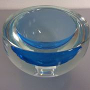 Large Sommerso Murano Glass Bowl by Flavio Poli, 1960s