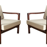 Beige Armchairs B 7752 By Zenon Bączyk For Swarzędzkie Fabryki Mebli, 1960s, Set Of 2