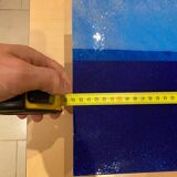 Ikea gyllen applique murale plaque en verre bleu