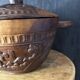 African Art - Madagascar - Vintage - Covered Pot - Carved Rosewood - 1950
