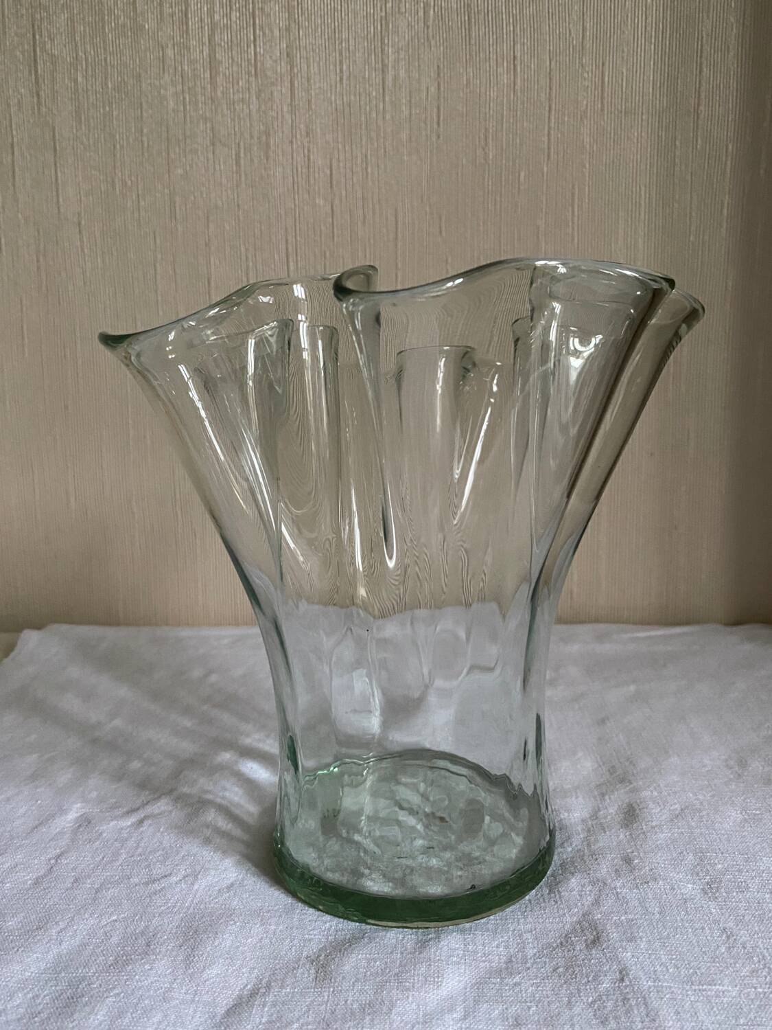 Glass “handkerchief” vase
