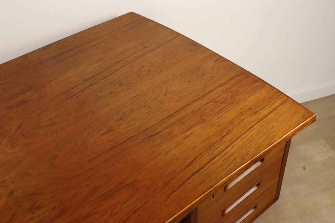 Scandinavian double-sided teak desk, 1960