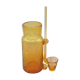 Champagne decanter/Champagne soup in blown glass