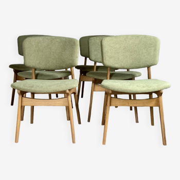 Chaises vintage scandinave de Gunnar Sorlie - lot de 6