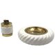 Tommaso Barbi, Smoking set white ashtray and table lighter, B Ceramiche, ca. 1970