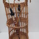 bread basket / handmade umbrella door in honey-coloured wicker