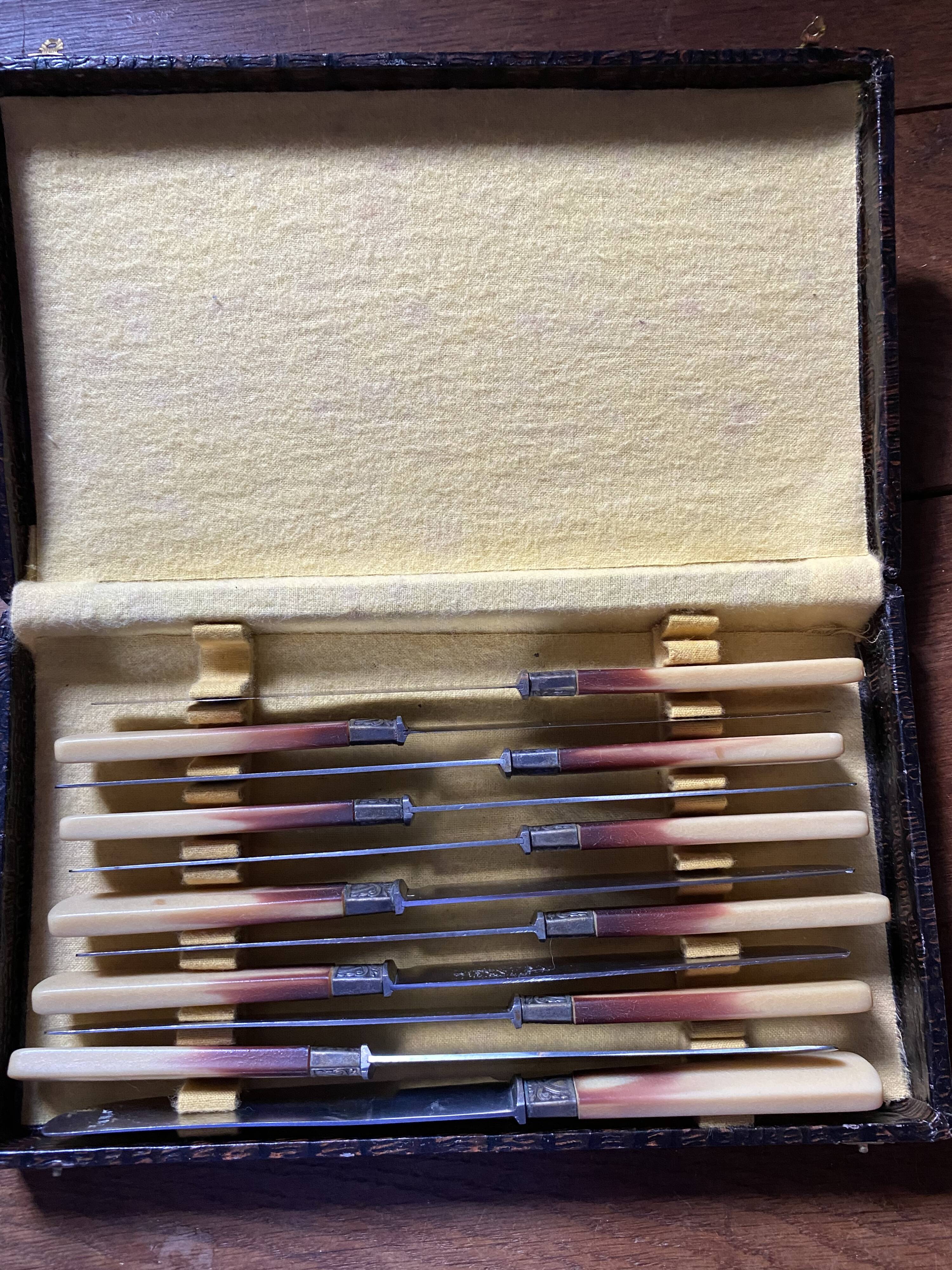 11 Pradel knives art deco style