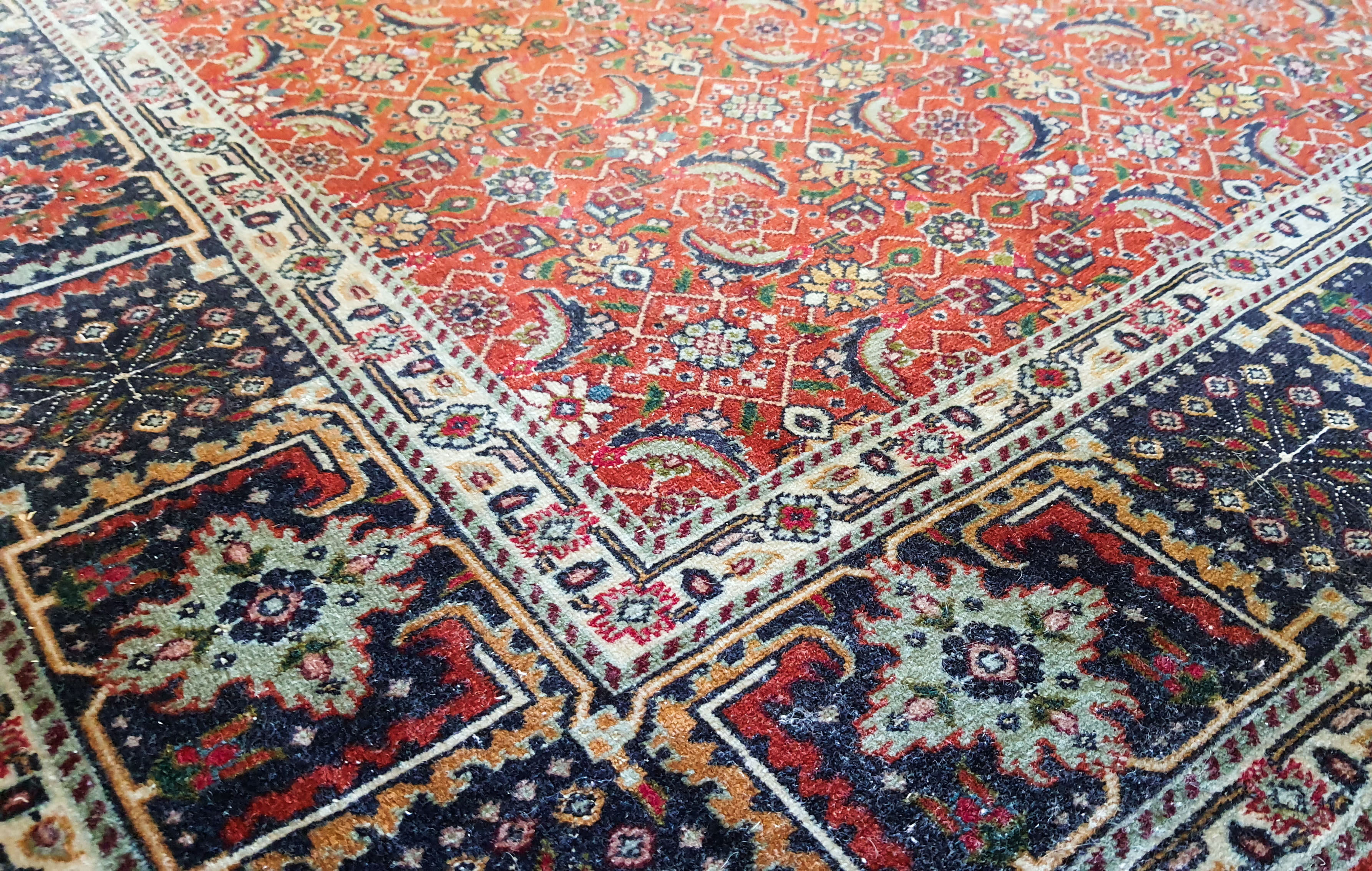 Handmade Persian wool rug 148 cm