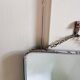 Vintage french barbershop mirror 19x24cm