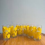 Juice glasses from the 70s flower power