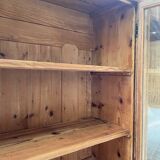 Enfilade de métier en chêne avec portes vitrées