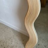 Zigzag rattan foot mirror H:182cm