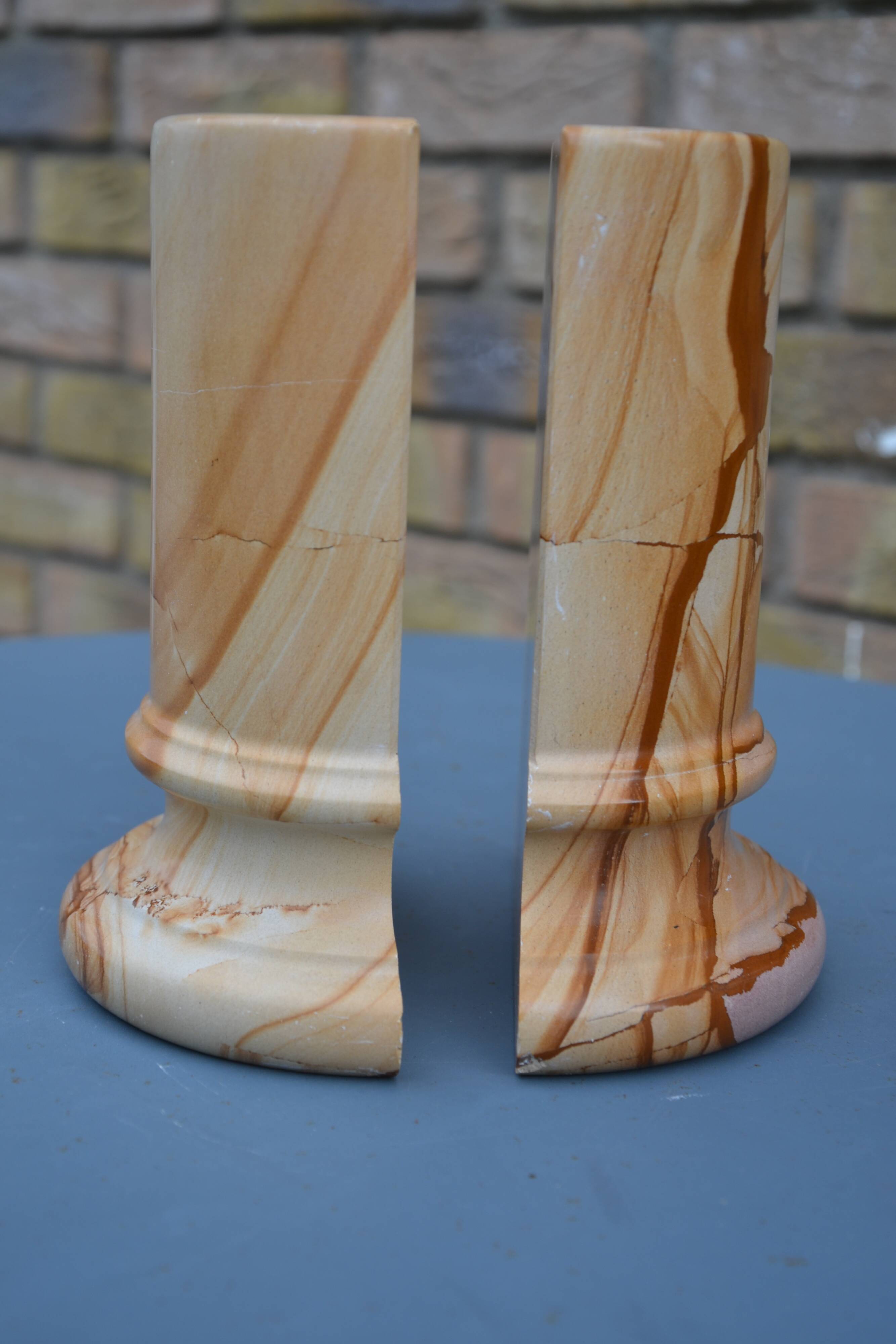 Pair of marble bookends