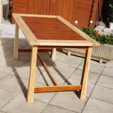 Rectangular exotic wood dining table