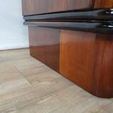 Art deco dining room sideboard in briar with upstand, 1940s