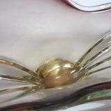 Fruit cup vintage Murano glass 1960 purple yellow