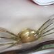 Coupe à fruit verre de Murano vintage 1960 mauve jaune