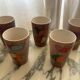 6 Vintage vallauris ceramic orangeade cups