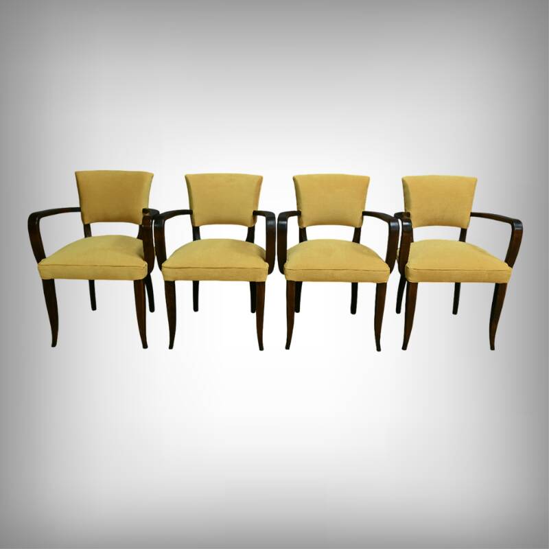 Set of 4 Bridge Armchairs, Art Deco – 1940