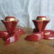 burgundy and gold candle holders
