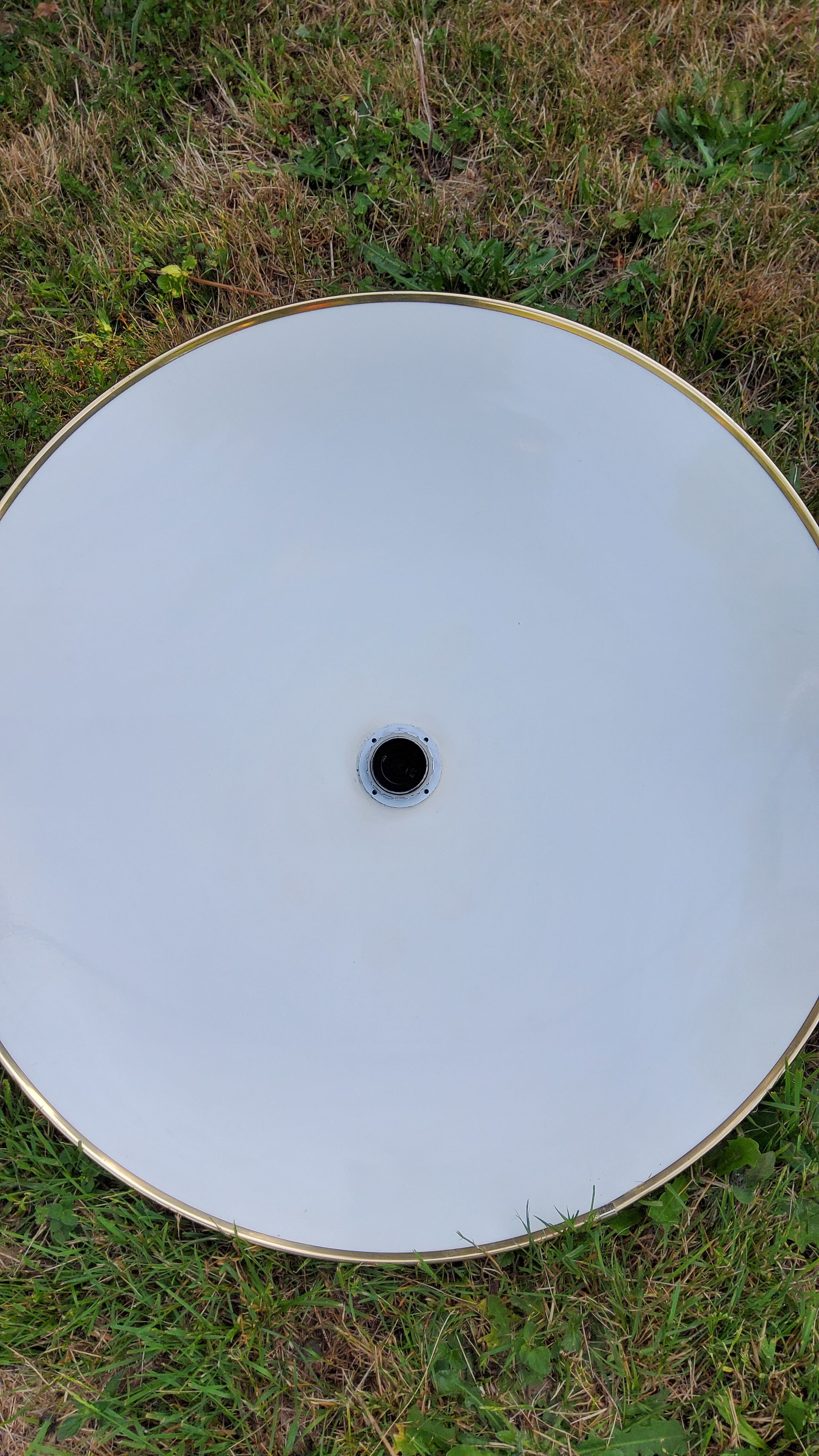 Scandinavian lacquered sheet metal suspension from the 70s