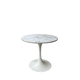 Table design pied tulipe dessus marbre