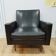 Black faux leather armchair, 1960s