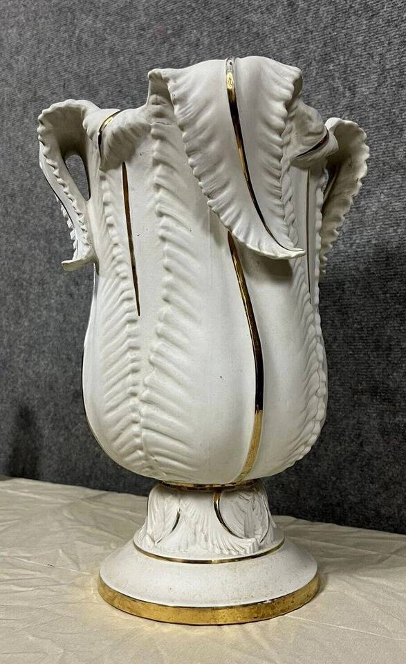Albert Laurent Limoges: large vase entitled "algae" Art Deco period