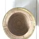 Cache-pot rotin et laiton vintage