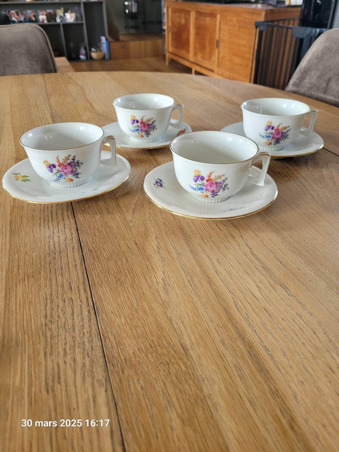 4 Royal Epiag cups and saucers