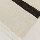 Beige & Black Striped Pattern Vintage Kilim Rug, 74x351 Cm