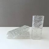 Glass chandelier by Doria Leuchten 1960s mid century lamp, vintage interior.