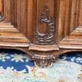 Louis XV style carved walnut chest of drawers
