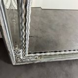 Grand miroir Venitien aux Cygnes, Glace Murano du XIXe siècle biseauté 133