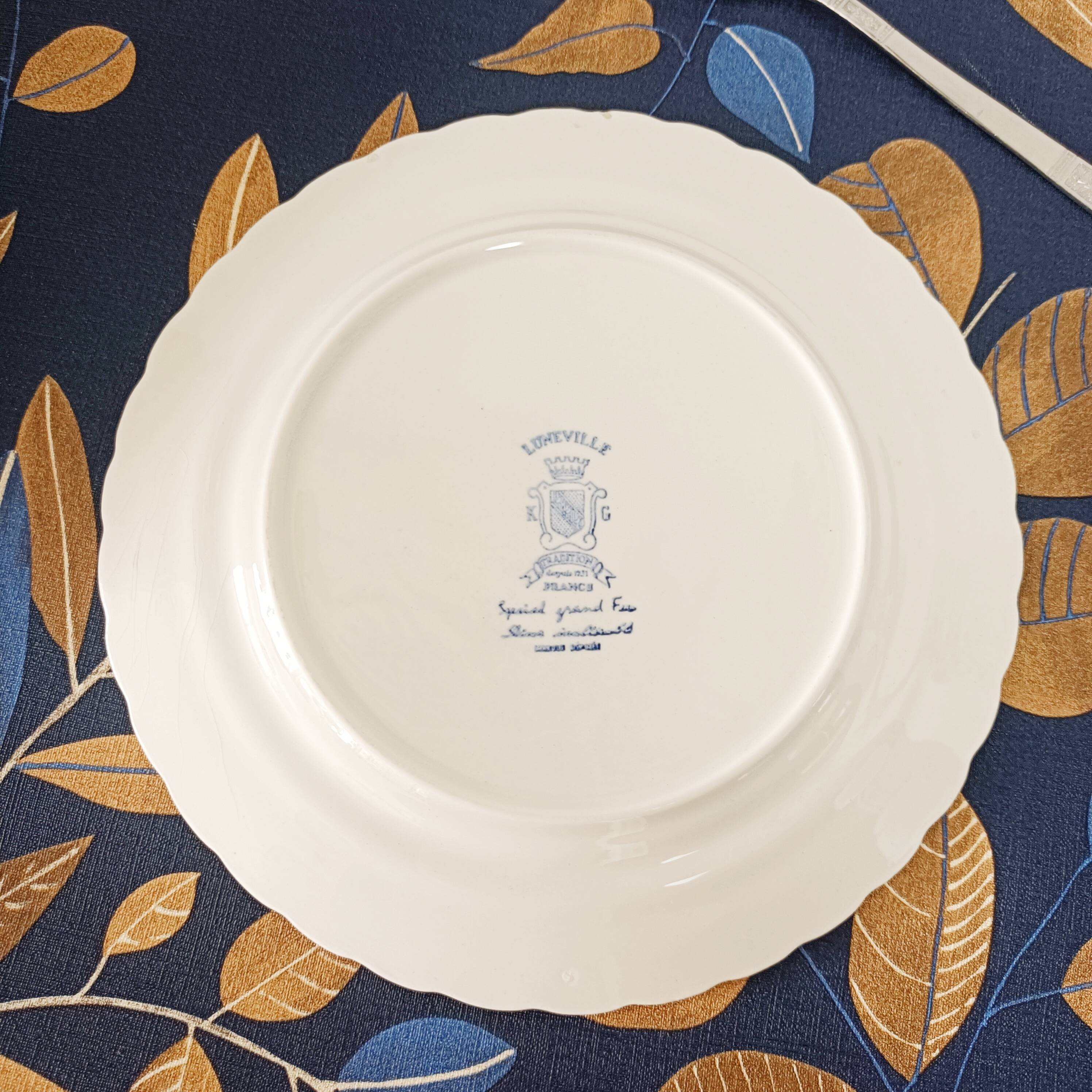 Lot de 4 assiettes à dessert lunéville tradition fleurs bleues