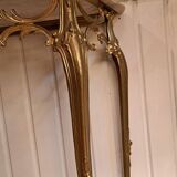Console and its mirror in bronze and marble