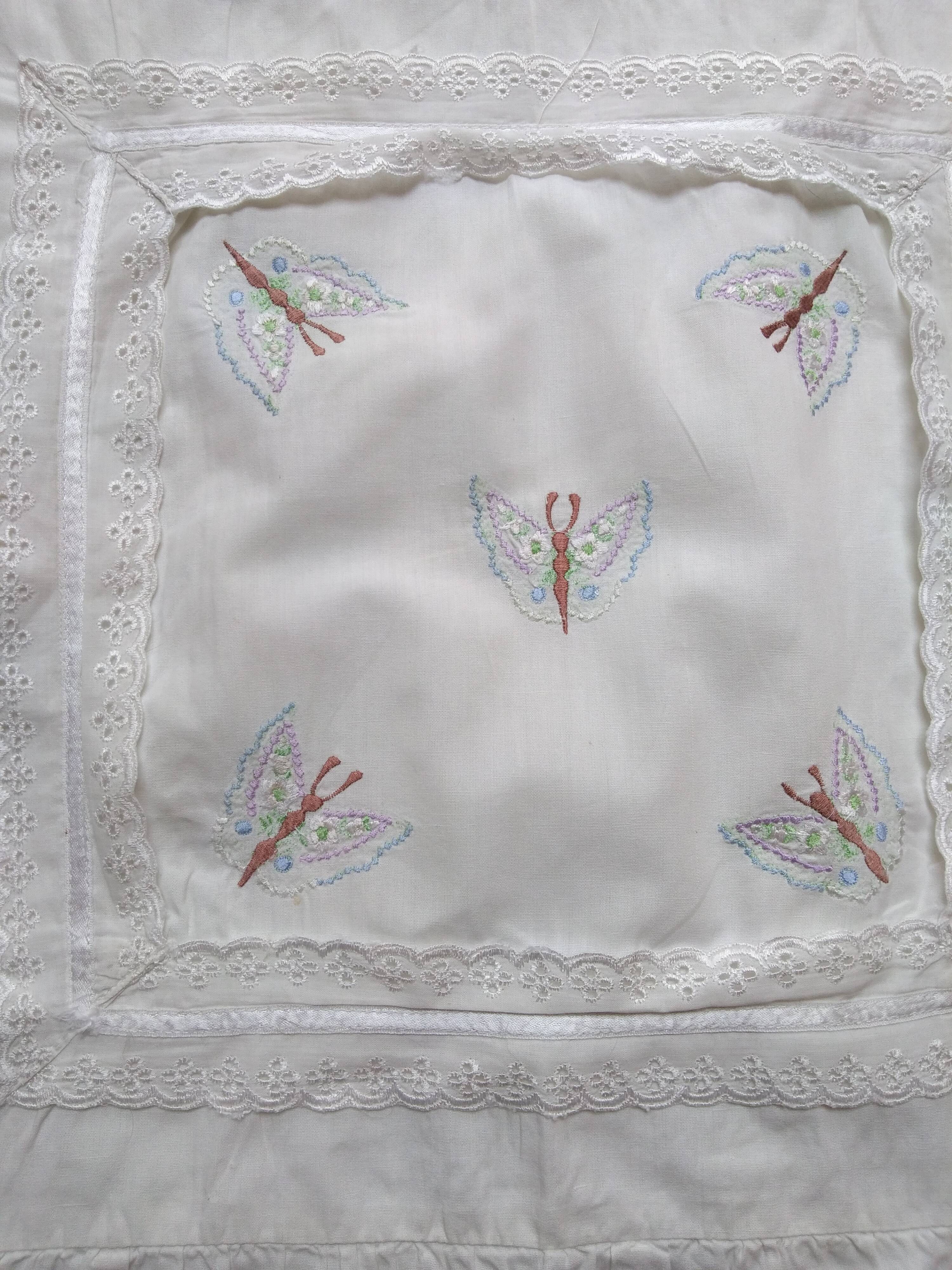 Embroidered child pillow or cushion cover