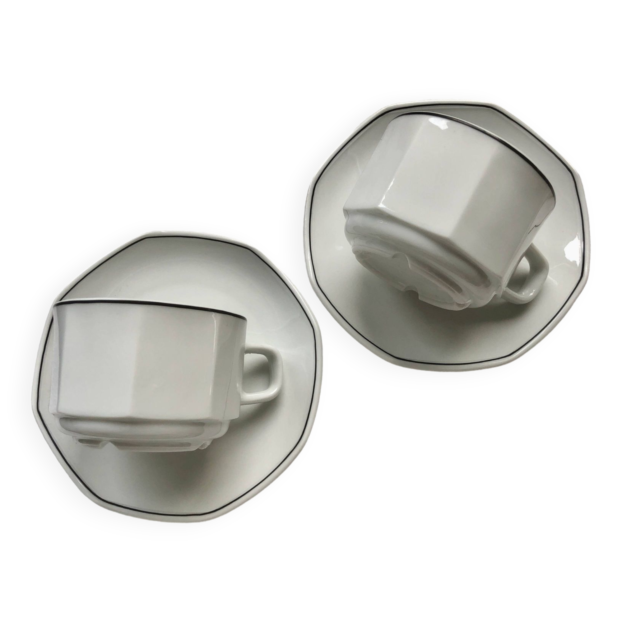 Set of Sarreguemines breakfast cups