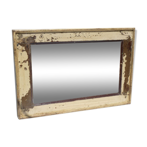 miroir bois vieux teck
