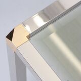 Chrome and Brass Side or Sofa Tables, 1970s