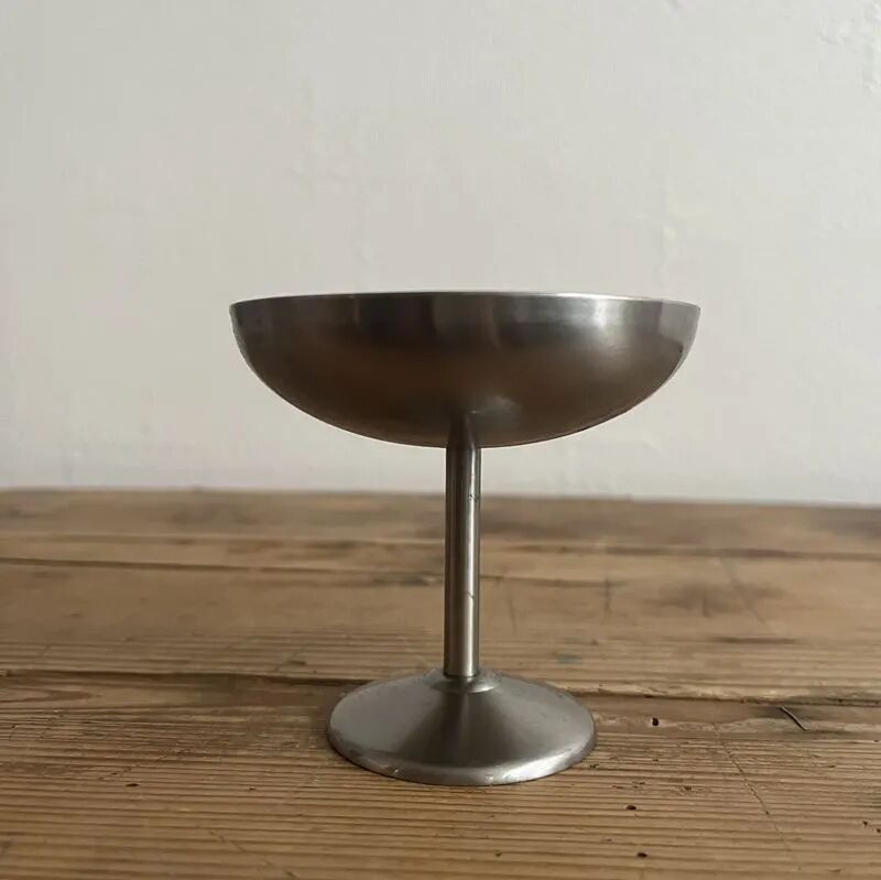 Vintage stainless steel ice cream cups