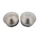 Pair of mapelec textured glass wall lights, 1970
