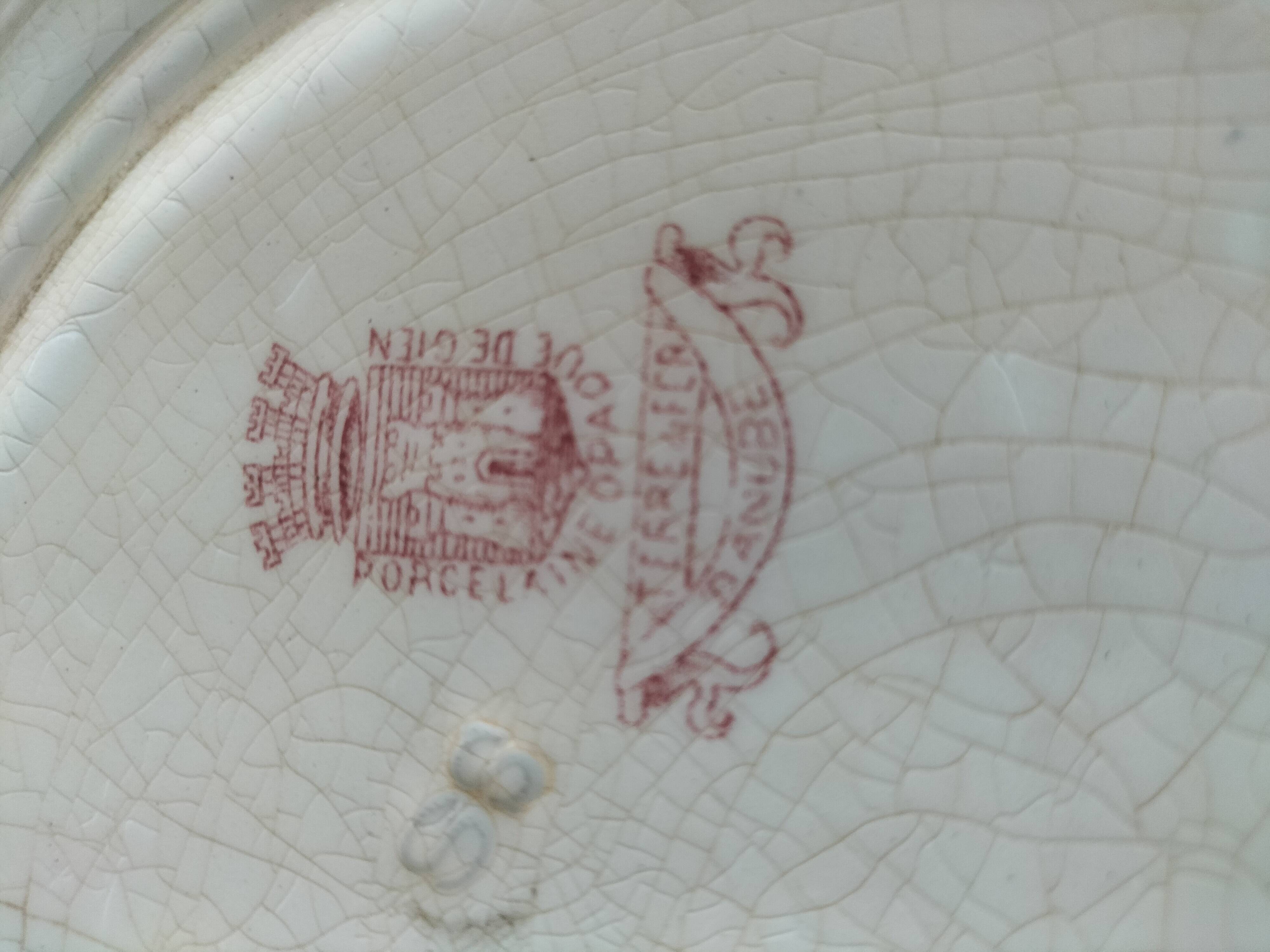 Antique Gien plate – Danube decor