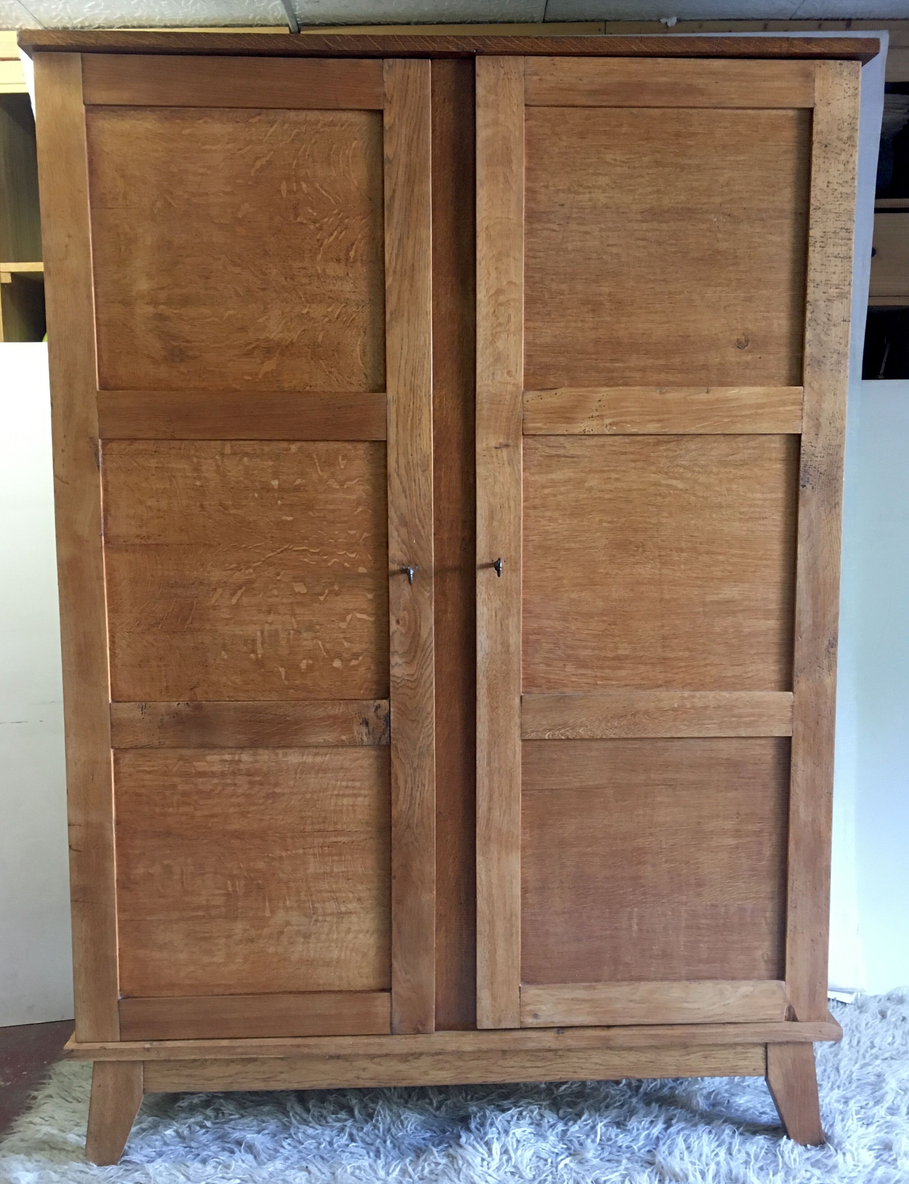 Solid oak cabinet by René Gabriel - 40/50s